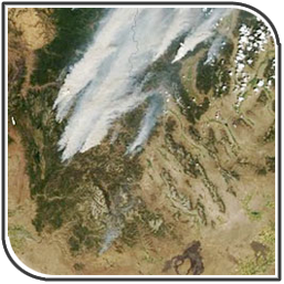 MODIS image - Central Idaho Fires (Aug 2007)