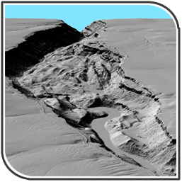 1-m LiDAR image of the Salmon Falls Landslide southwest of Twin Falls, ID (courtesy of Nancy Glenn at Idaho State University).